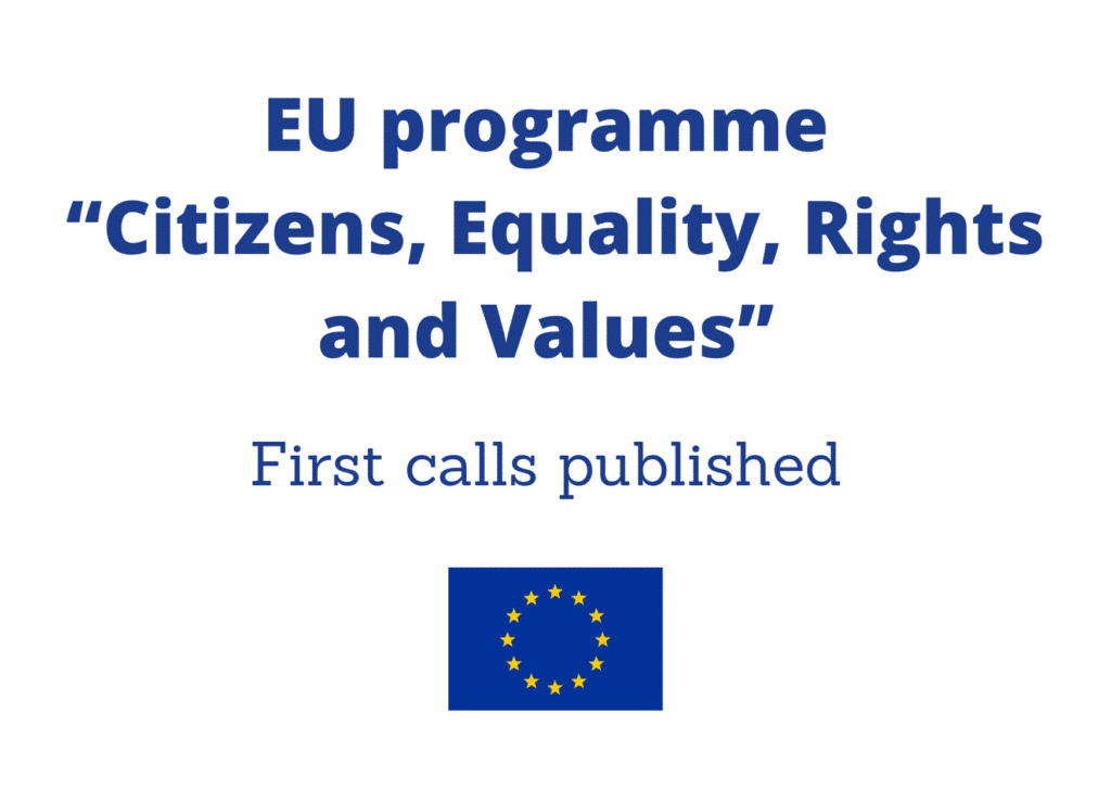 First calls to the EU programme “Citizens, Equality, Rights and Values